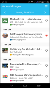 Screenshot der Klimawochen-App